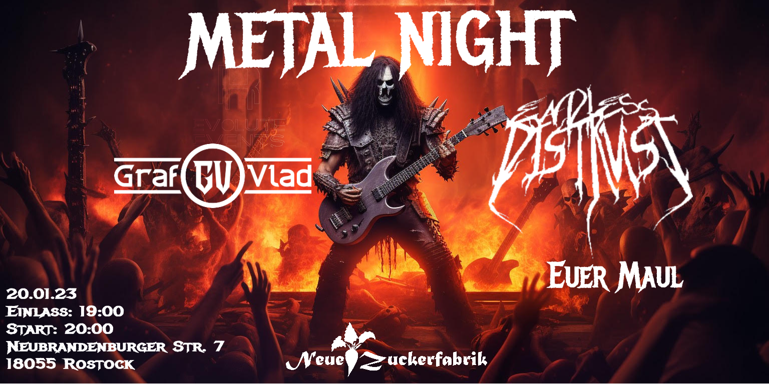 Read more about the article Metal Night – Endless Distrust, Graf Vlad, Euer Maul
